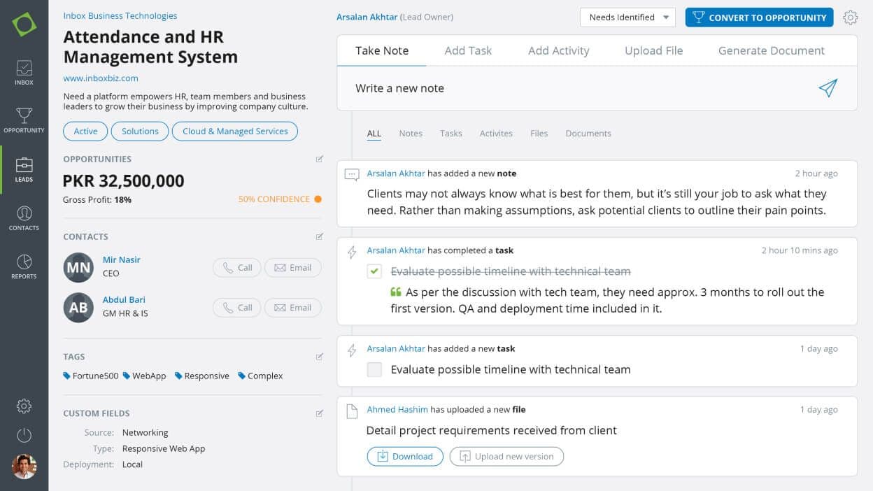 Enterprise-Grade CRM Solution