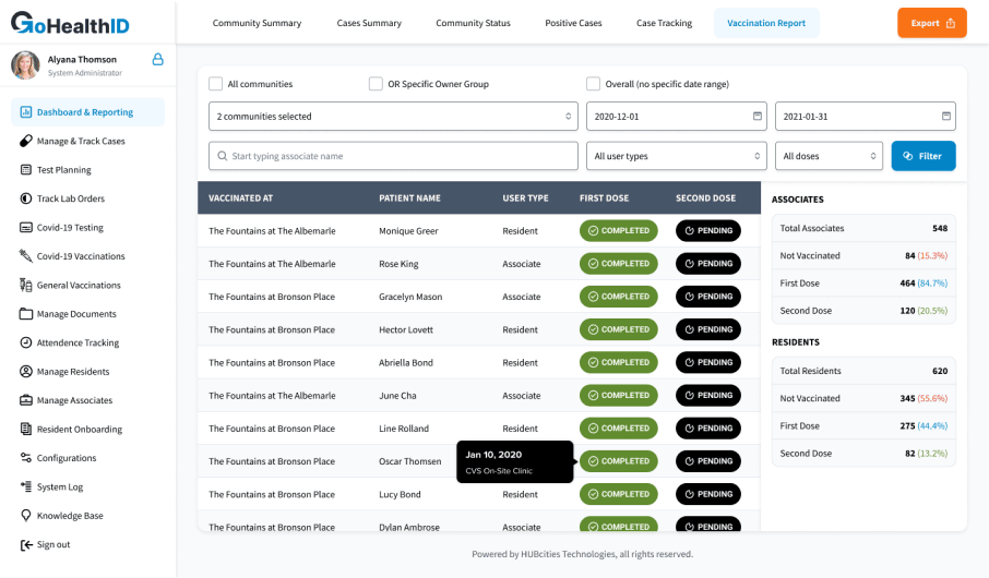 COVID-19 Management Platform