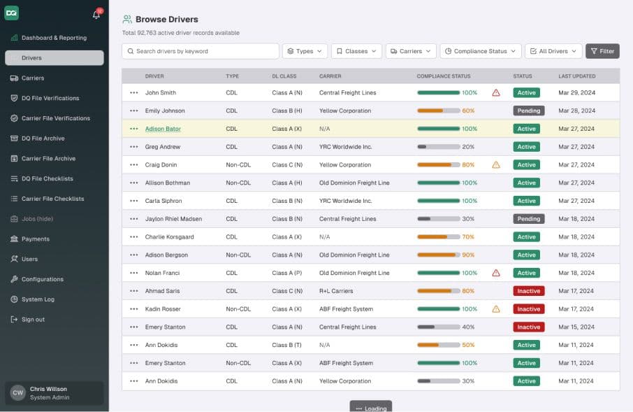 Truckers Compliance Platform