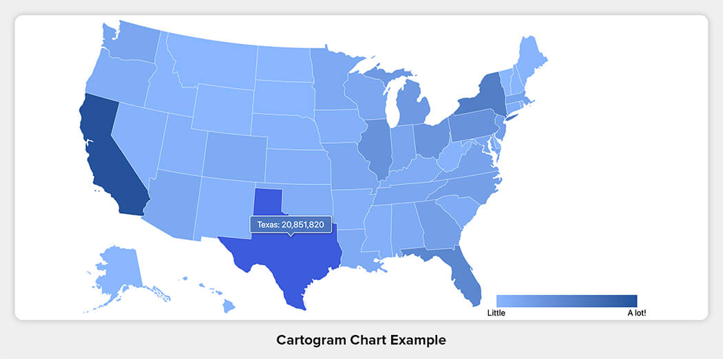 Cartogram Chart Example