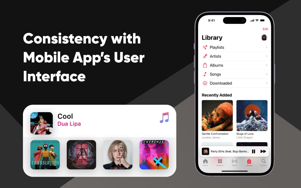 Consistency with Mobile App’s User Interface