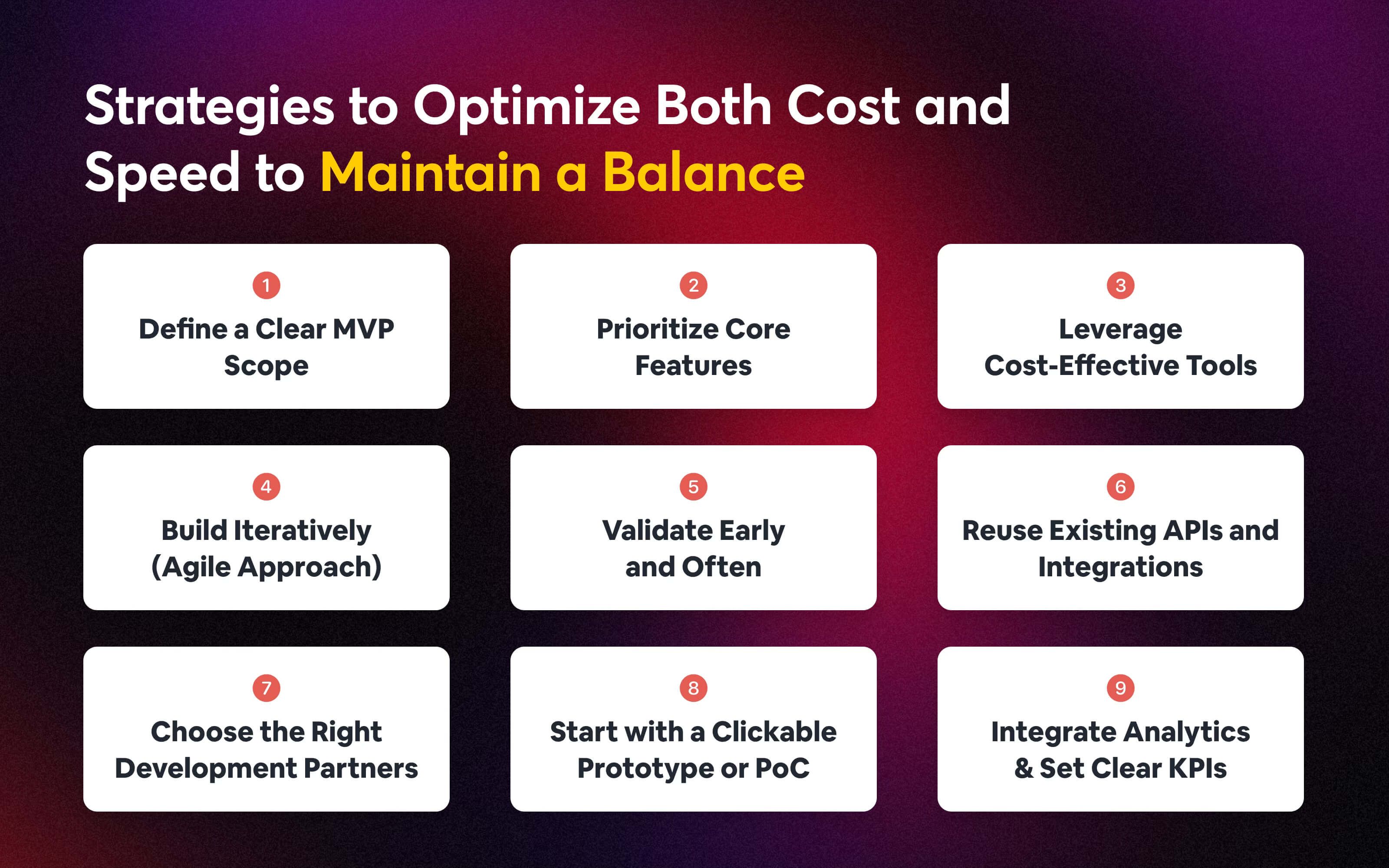 Strategies to Optimize Both Cost and Speed to Maintain a Balance