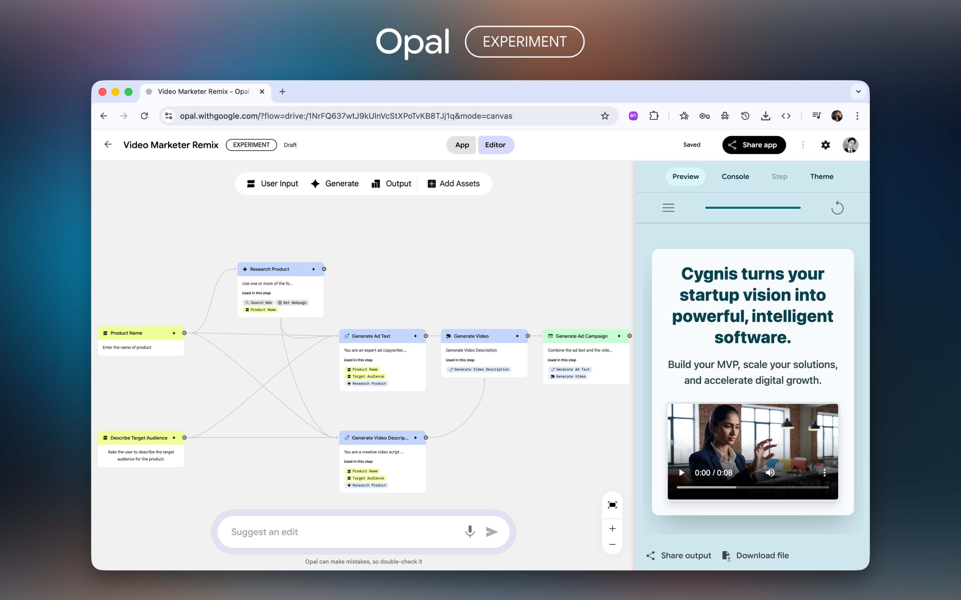 Google Opal — Conversational + Visual AI App Builder Google Opal — Conversational + Visual AI App Builder