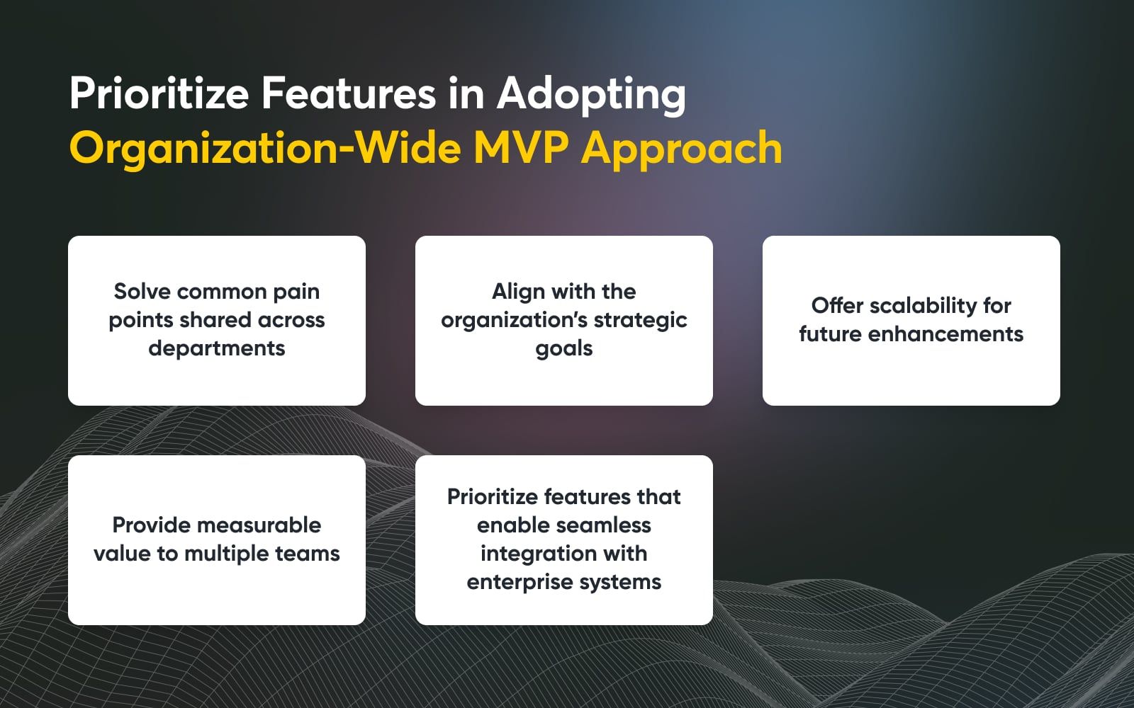 How to Prioritize Features in Adopting Organization-Wide MVP Approach